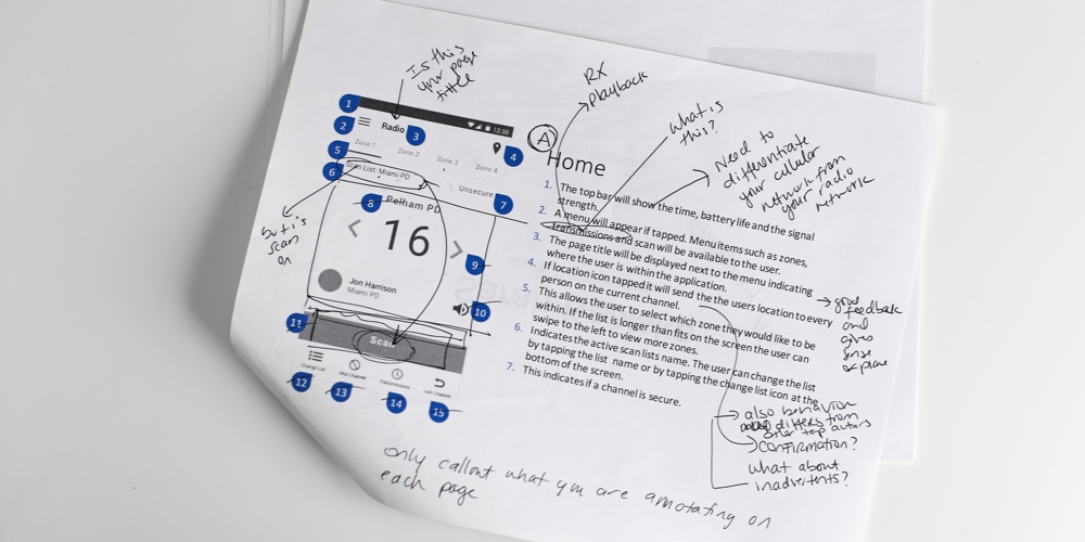 Annotated Wireframes With Notes