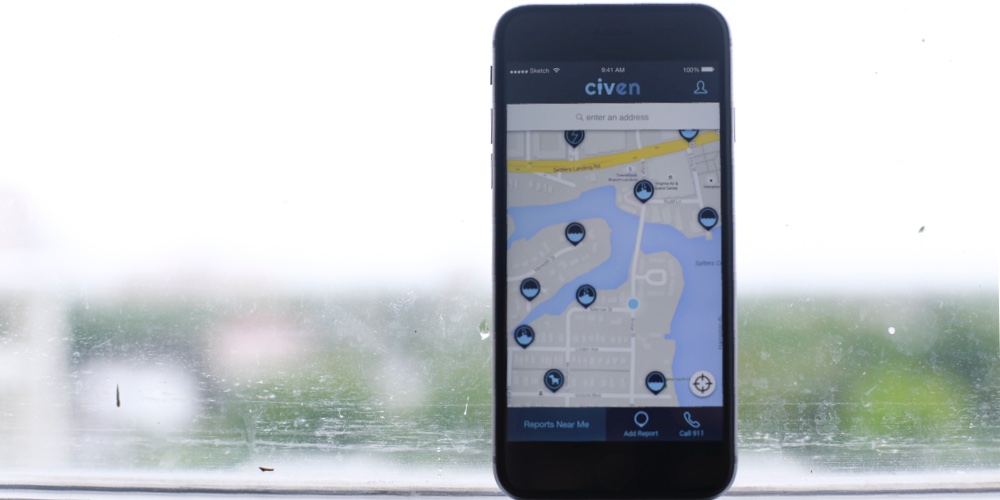 Image of Civen Opened on a Cell Phone