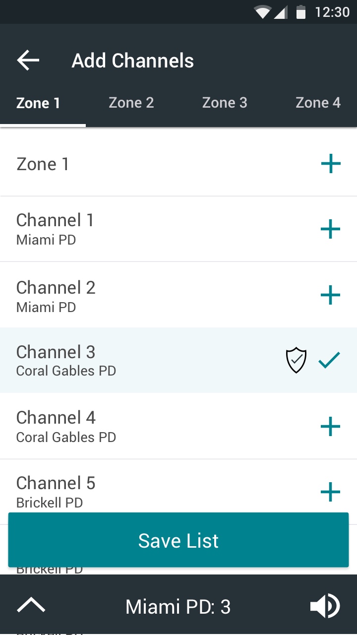 BlueLine Design of the Add Channels to Scan List Page